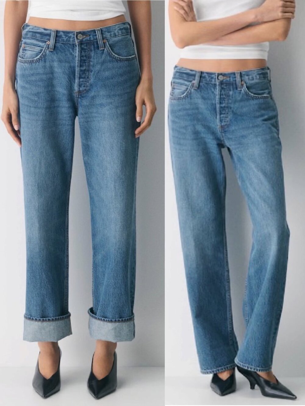 Denim Forum The 90s Vintage Lo Rise Jeans Relaxed Minimalist Grunge